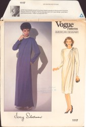 1117 VOGUE J SILVERMAN LONGER SHOULDER PANEL  A-DRESS LENGTHS PATTERN 8,14,16 choice